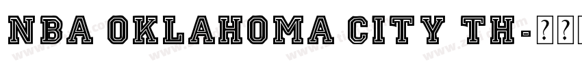 NBA Oklahoma City Th字体转换